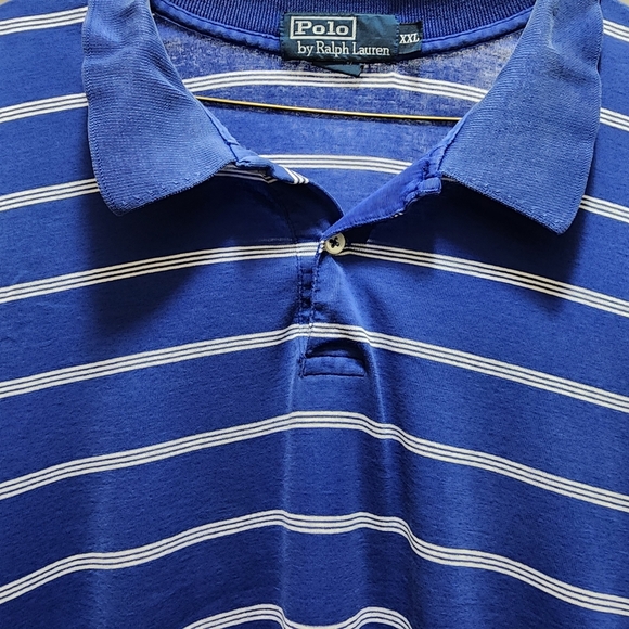 Polo Ralph Lauren Other - Polo Ralph Lauren Polo Shirt Men's XXL Blue White Stripes Golf 2XL